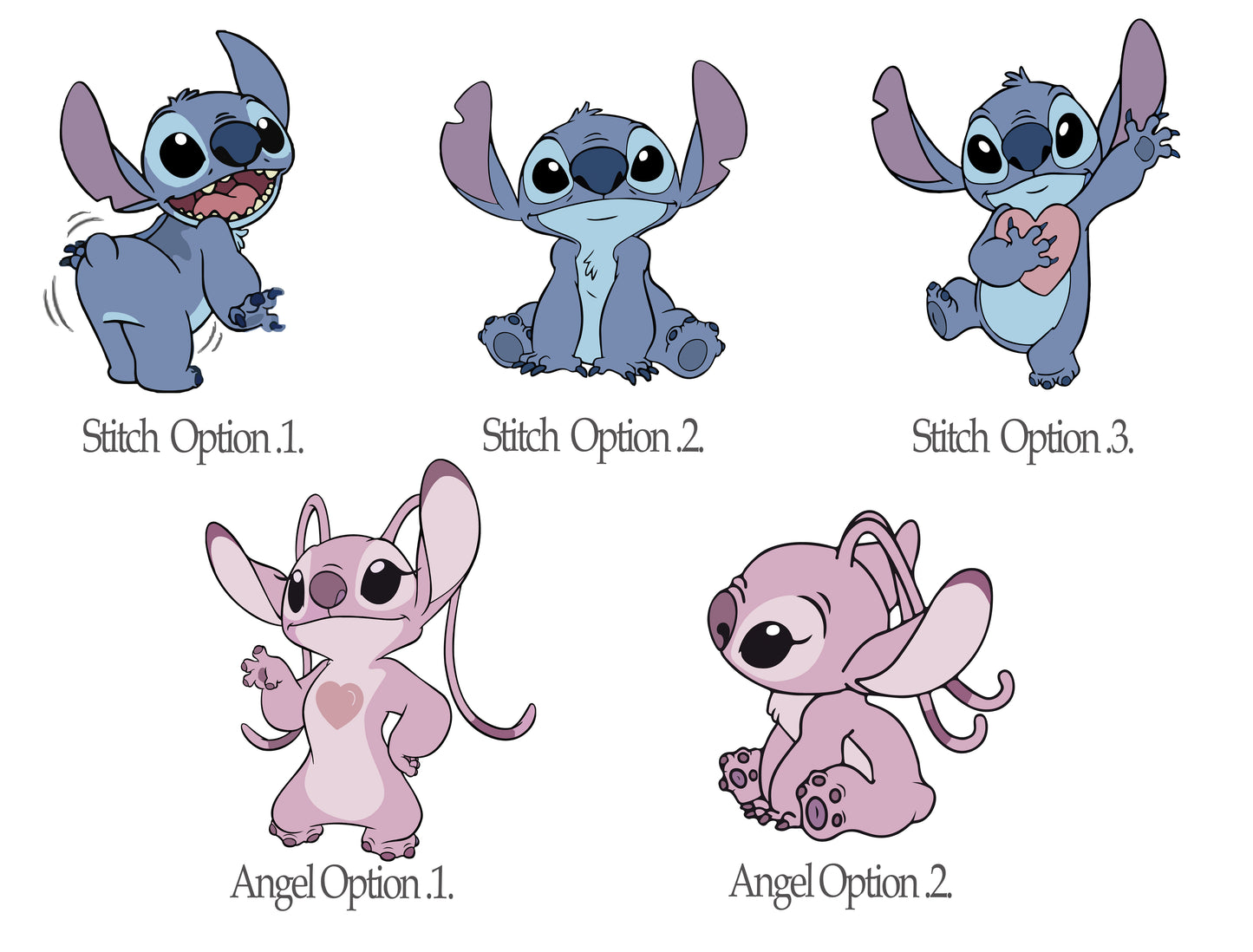 Striped Lilo & Stitch Personalised Prints