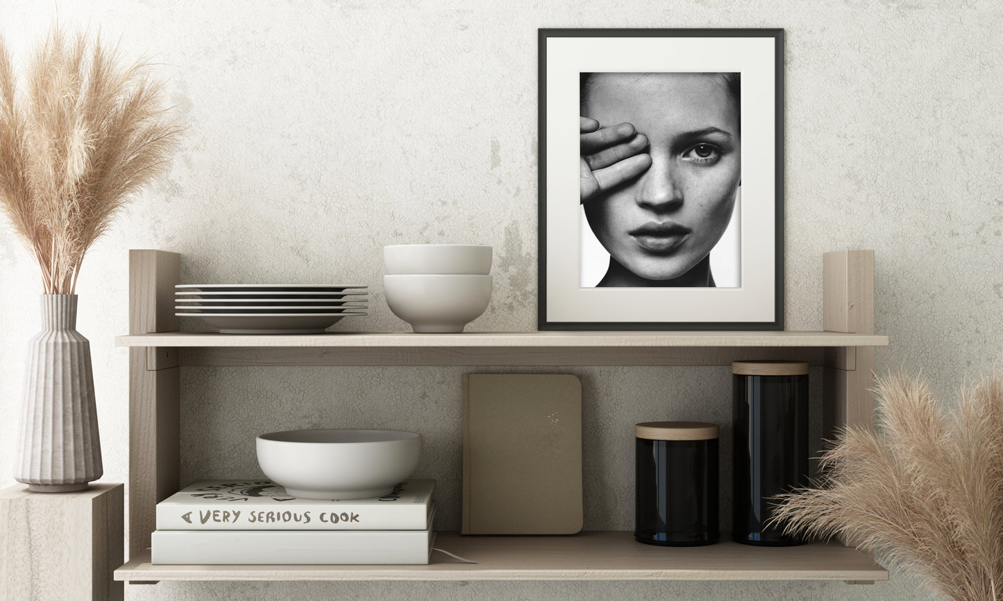 Kate Moss Covered Eye Print