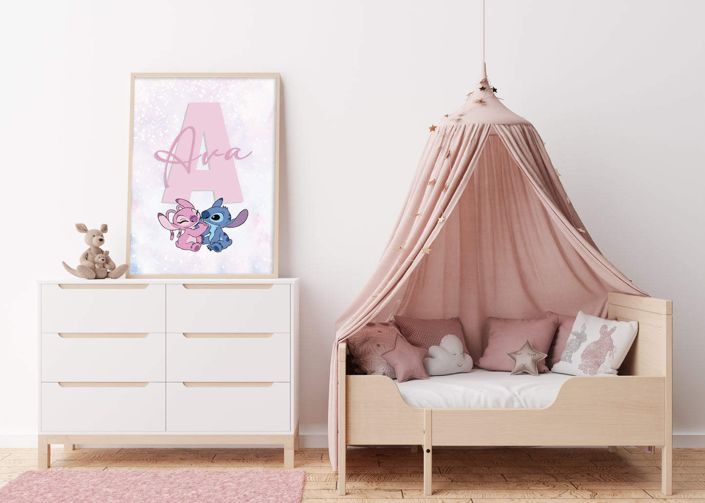 Watercolour Lilo & Stitch Personalised Prints