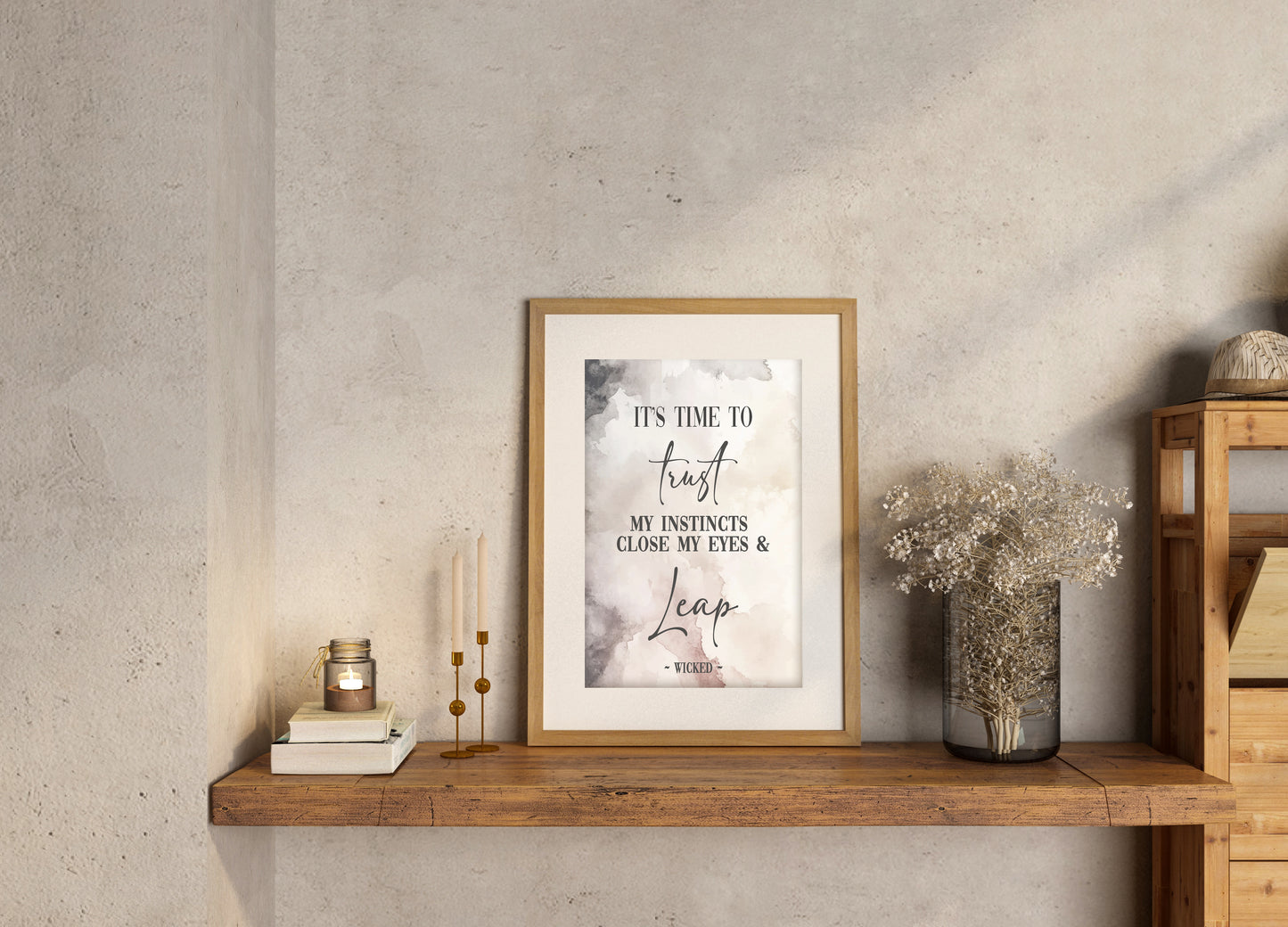 Wicked Trust My Instincts Quote Print