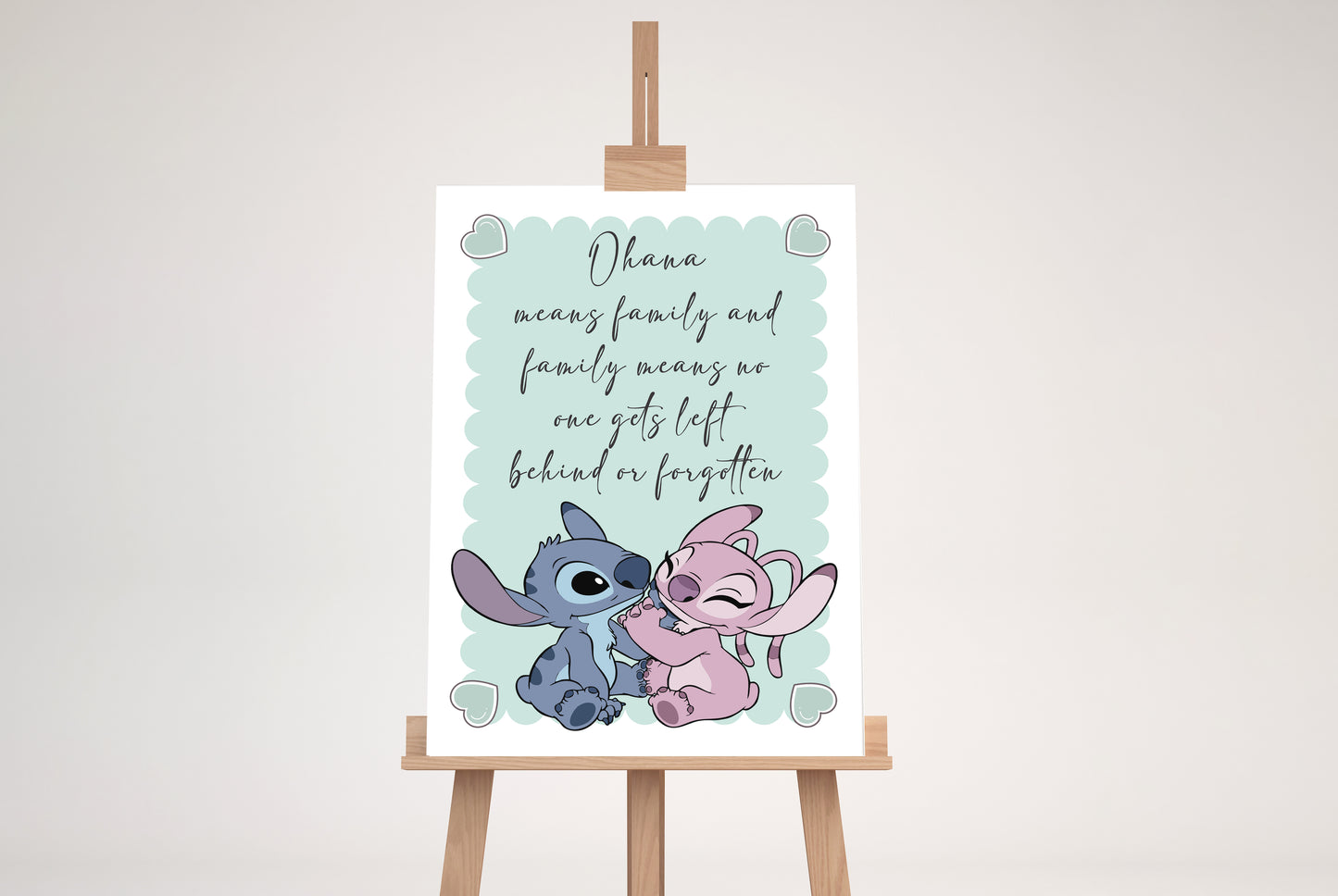 Ohana Lilo & Stitch Pastel Print