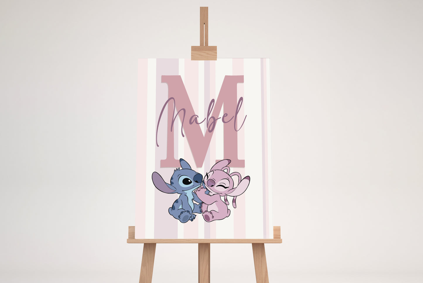 Striped Lilo & Stitch Personalised Prints