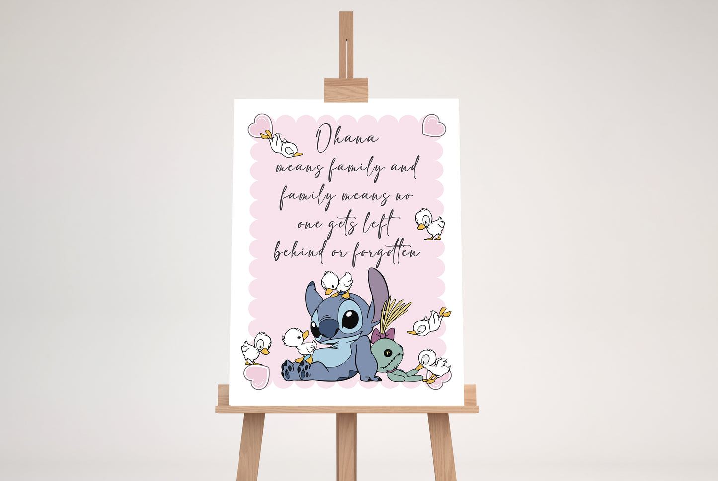 Ohana Lilo & Stitch Pastel Print