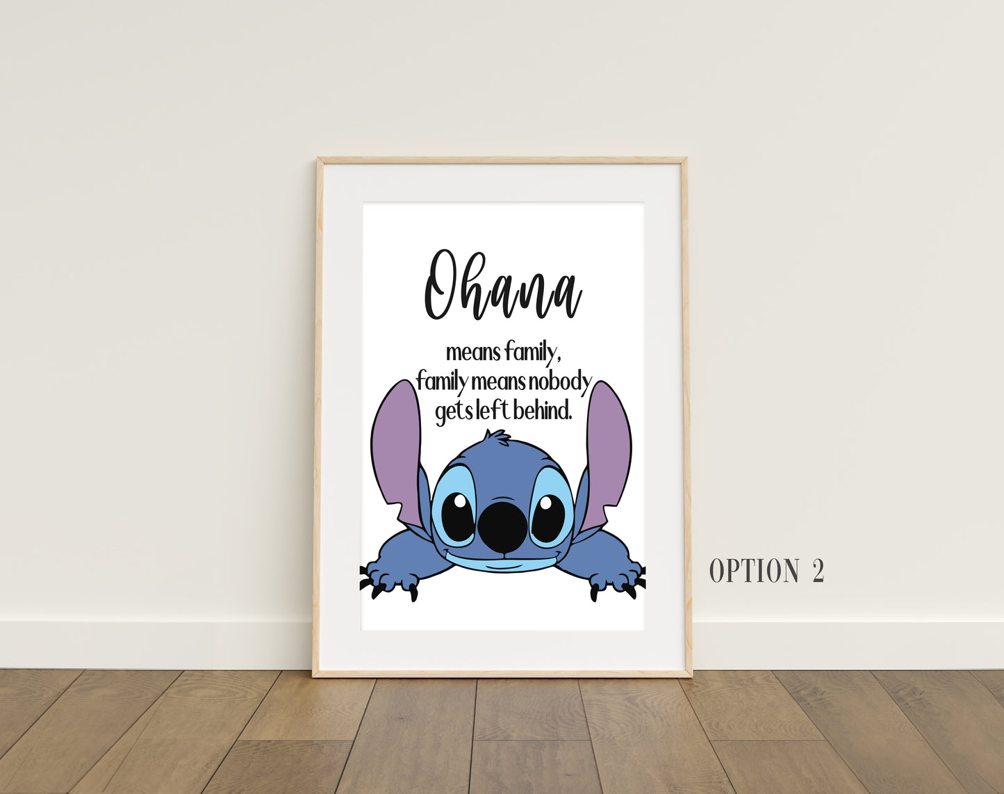 Ohana Quote Lilo & Stitch Print