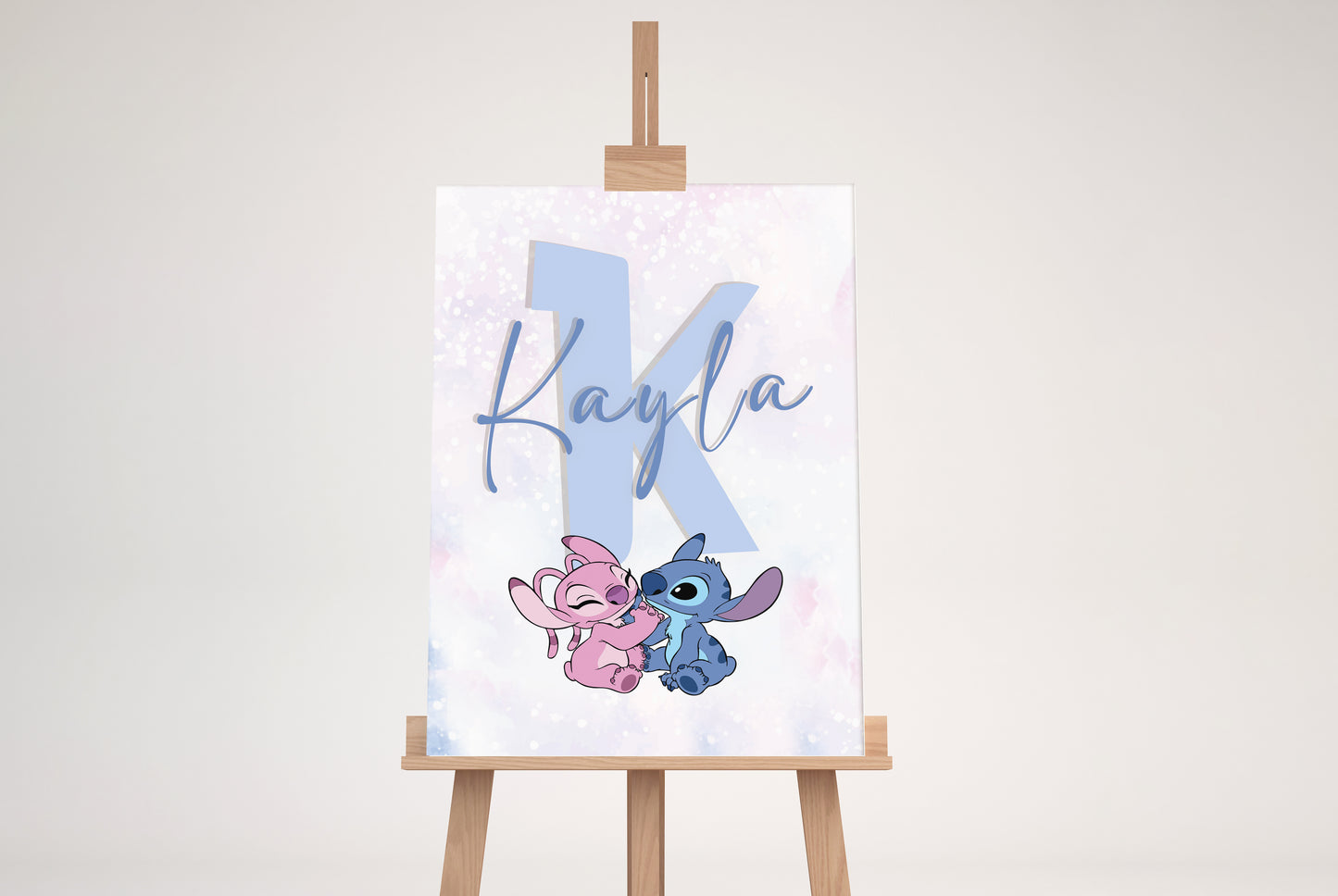 Watercolour Lilo & Stitch Personalised Prints