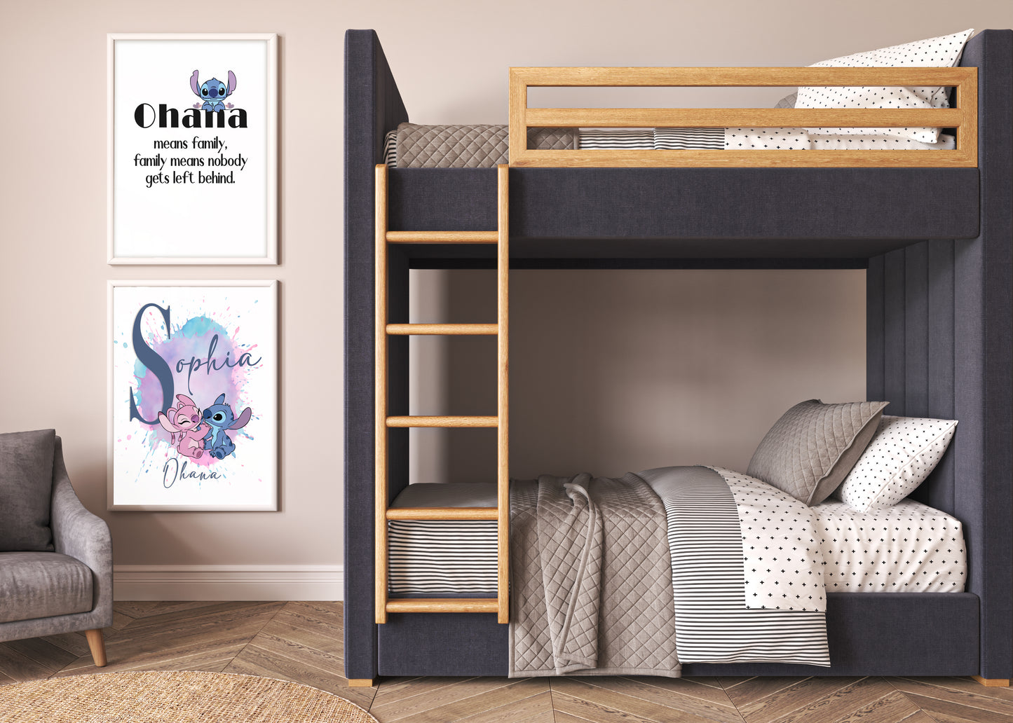 Ohana Quote Lilo & Stitch Print