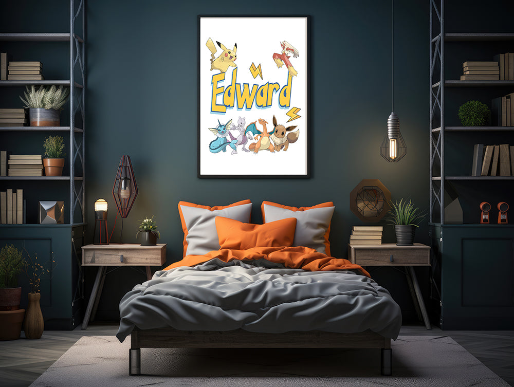 Set Of 3 Personalised Pokemon Prints