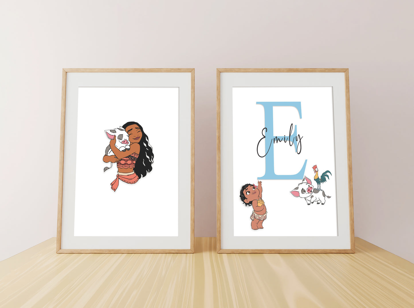 Moana Set Of 3 Personalised Prints