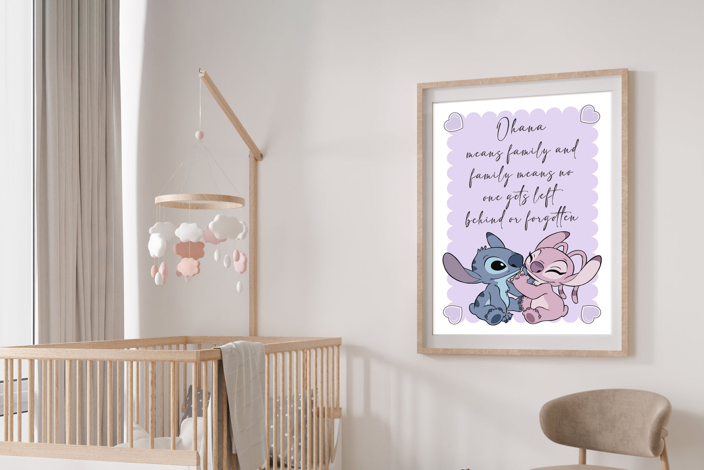 Ohana Lilo & Stitch Pastel Print