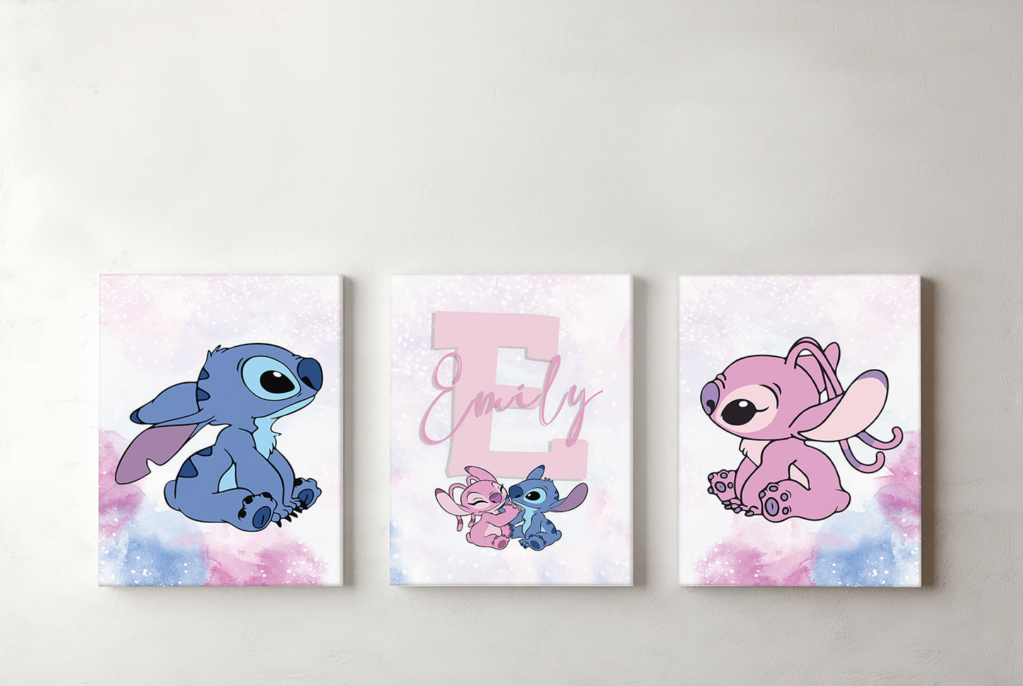 Watercolour Lilo & Stitch Personalised Prints