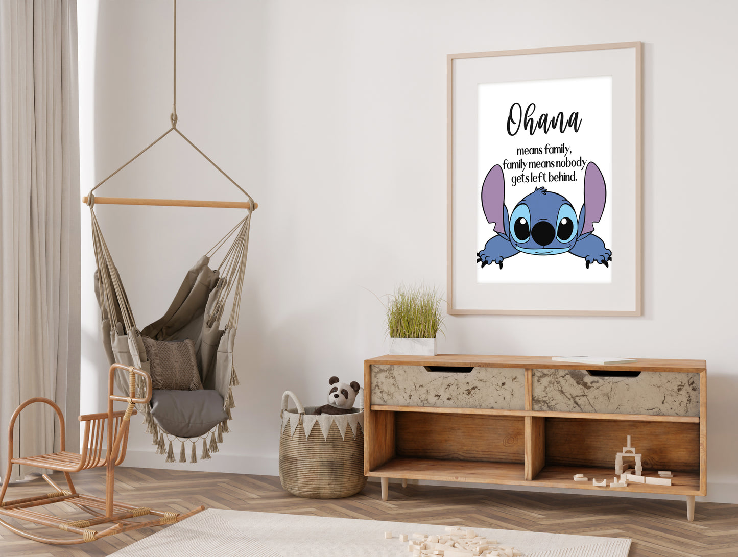 Ohana Quote Lilo & Stitch Print