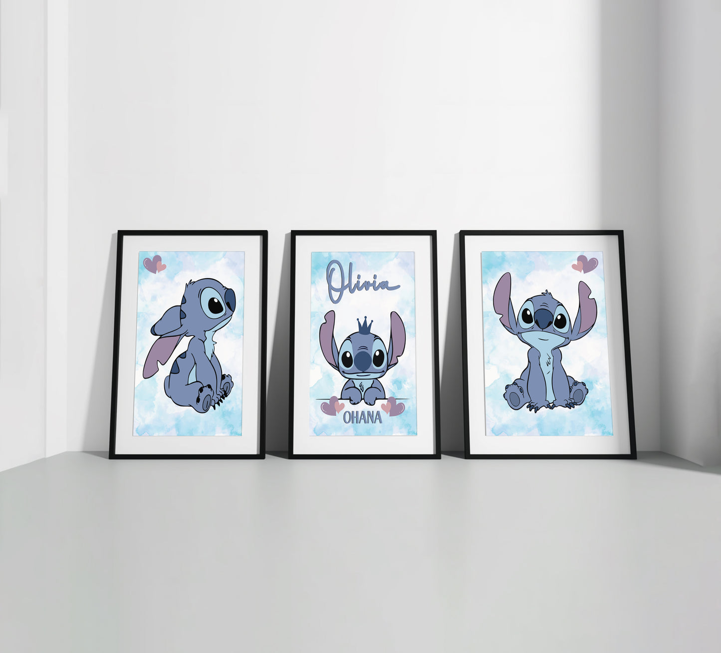 Stitch & Angel Set of 3 Name Prints