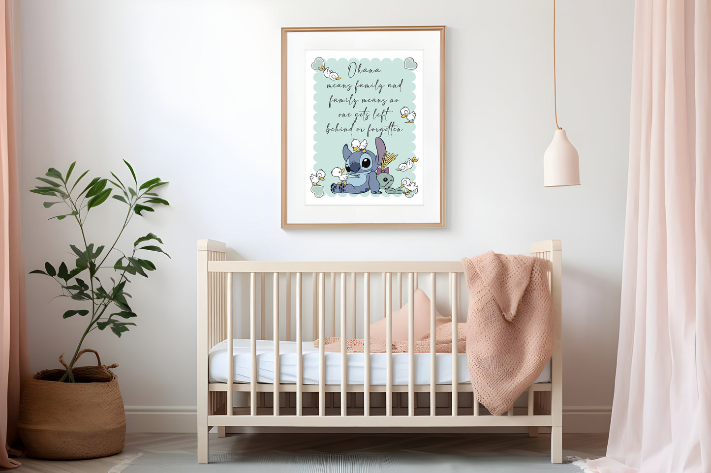 Ohana Lilo & Stitch Pastel Print