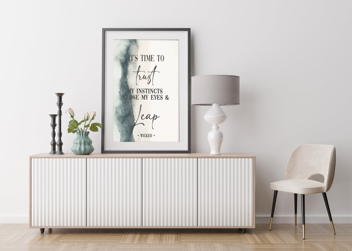Wicked Trust My Instincts Quote Print