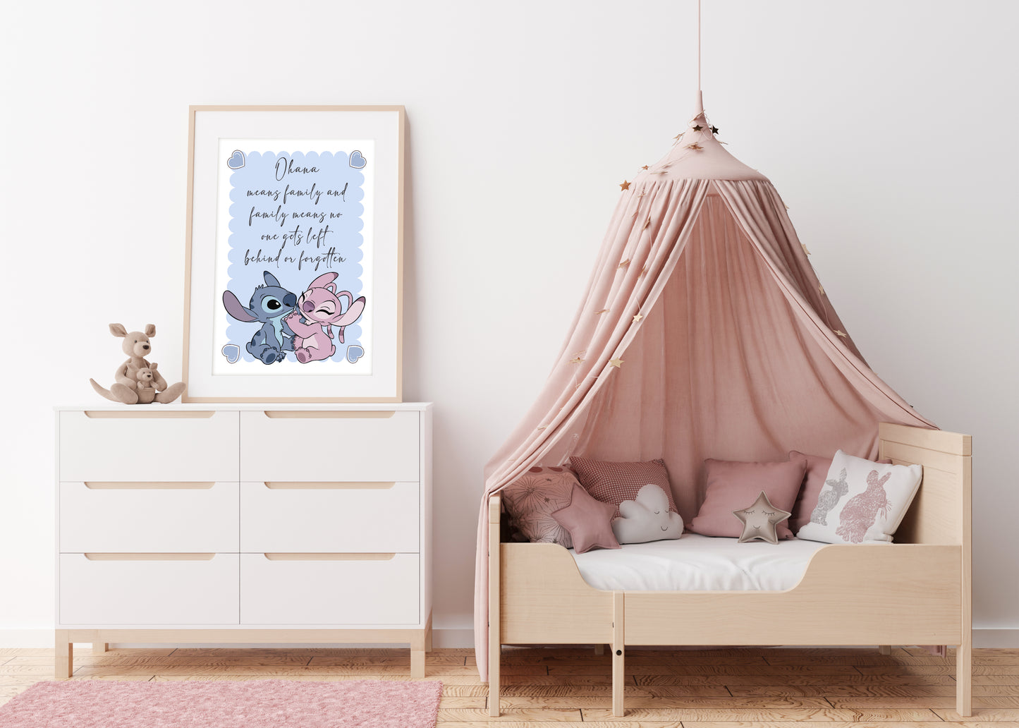 Ohana Lilo & Stitch Pastel Print