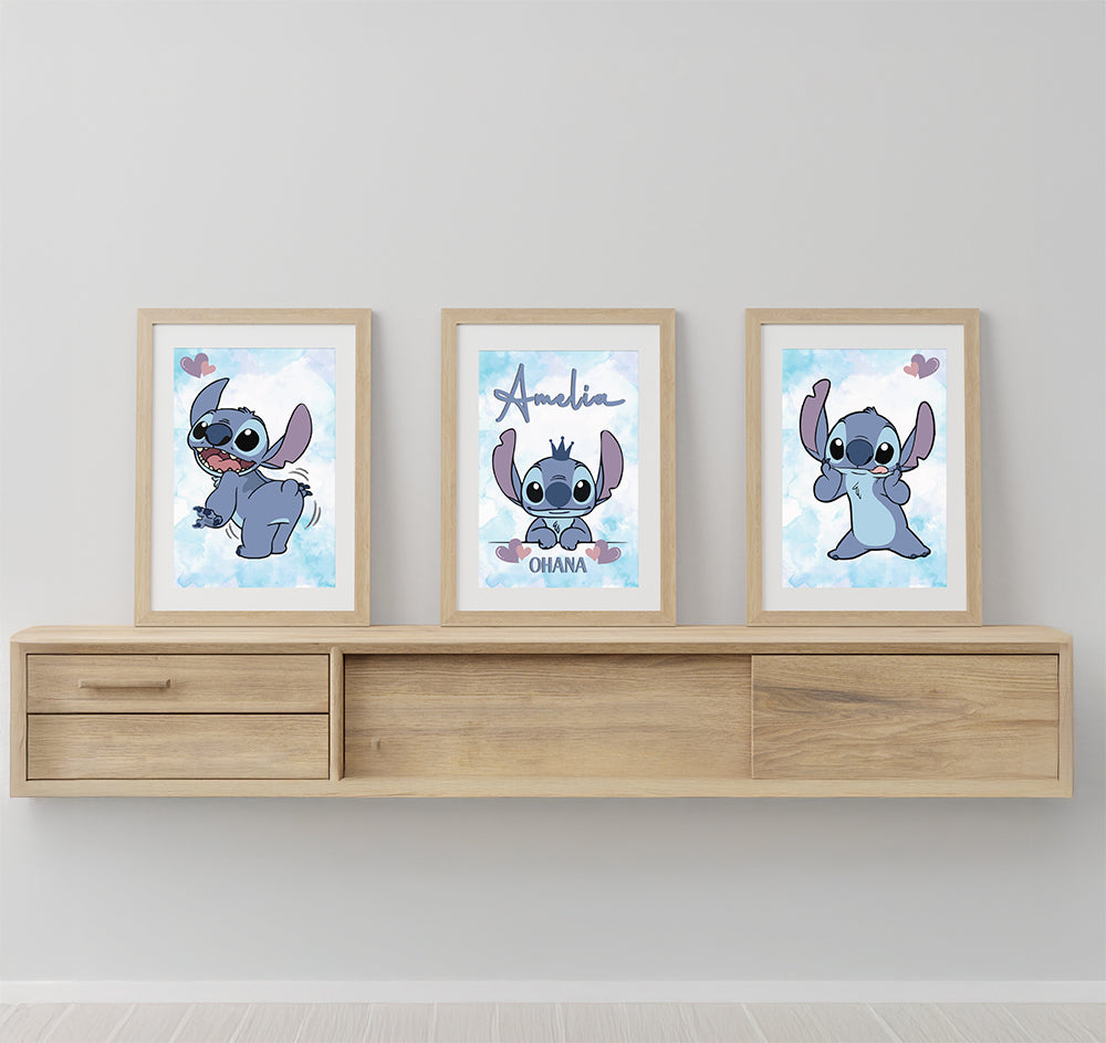 Stitch & Angel Set of 3 Name Prints