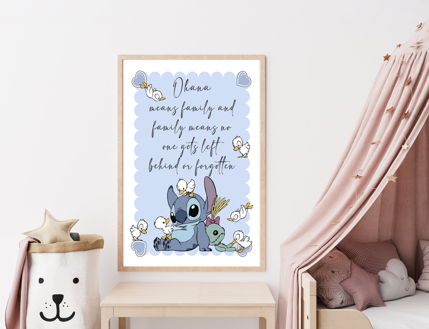 Ohana Lilo & Stitch Pastel Print