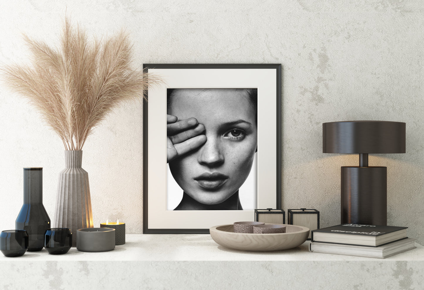 Kate Moss Covered Eye Print