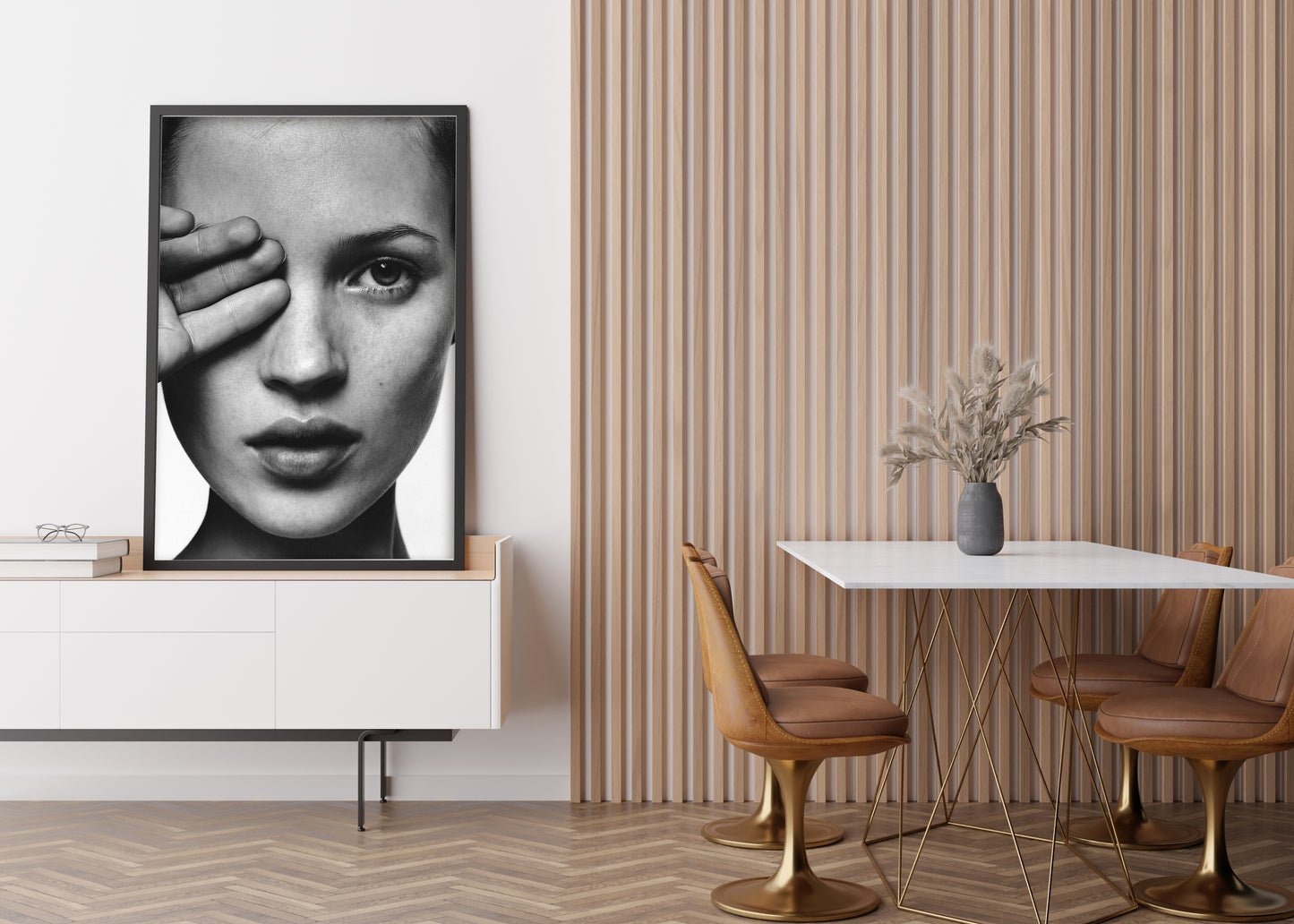 Kate Moss Covered Eye Print