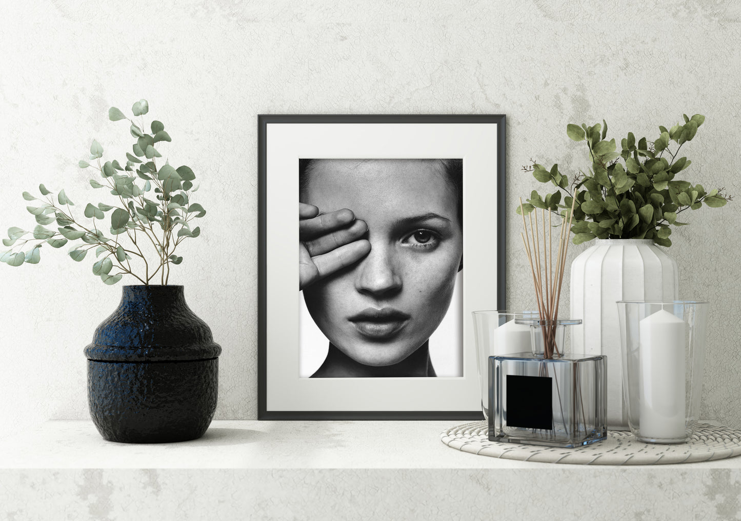 Kate Moss Covered Eye Print