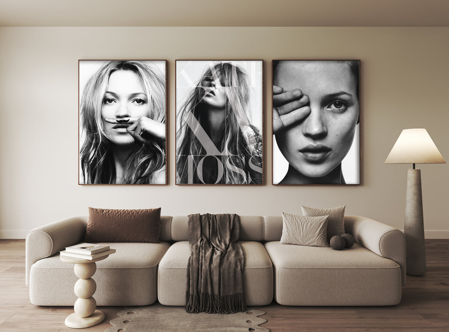 Kate Moss Covered Eye Print