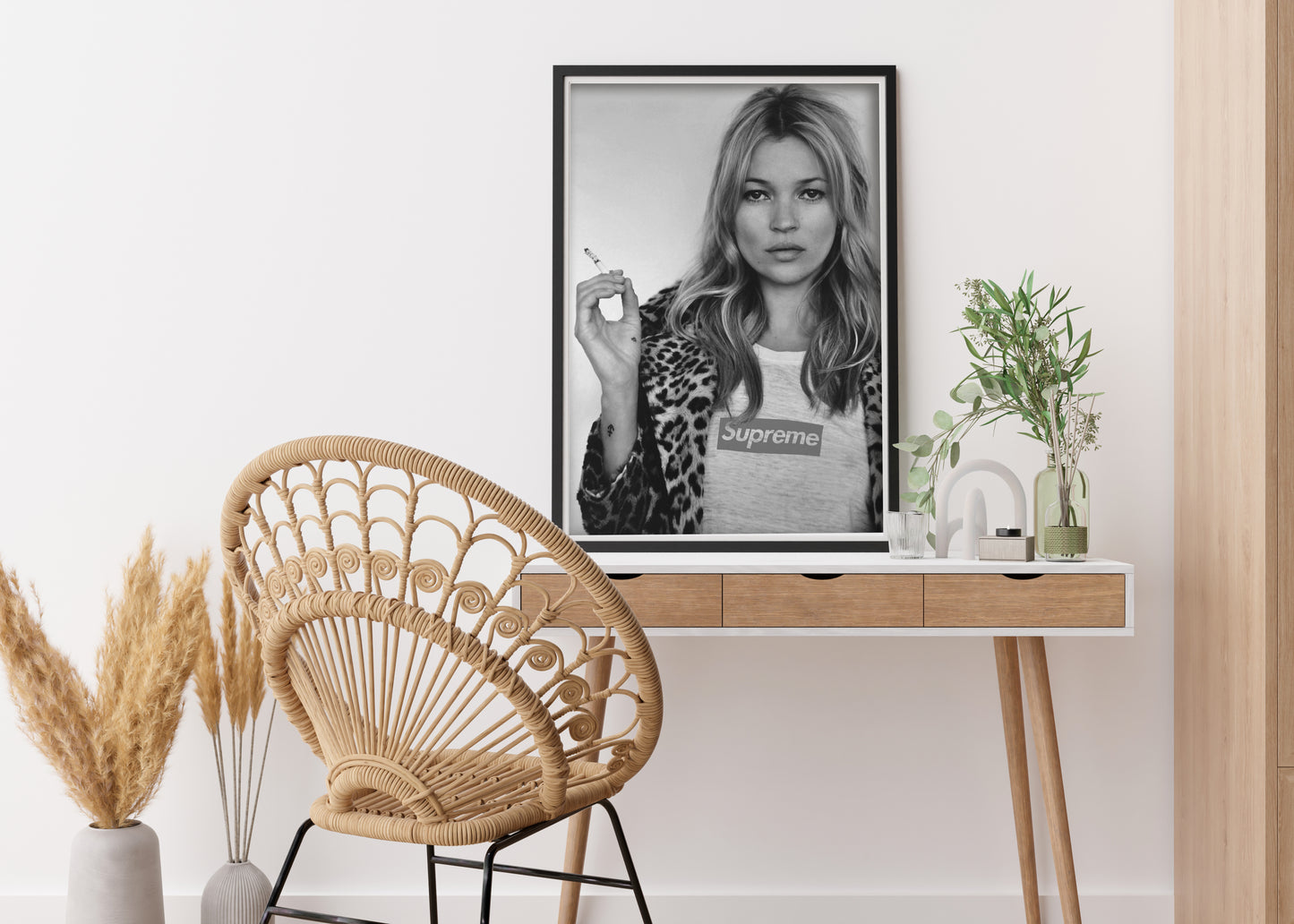 Kate Moss Smoking Print