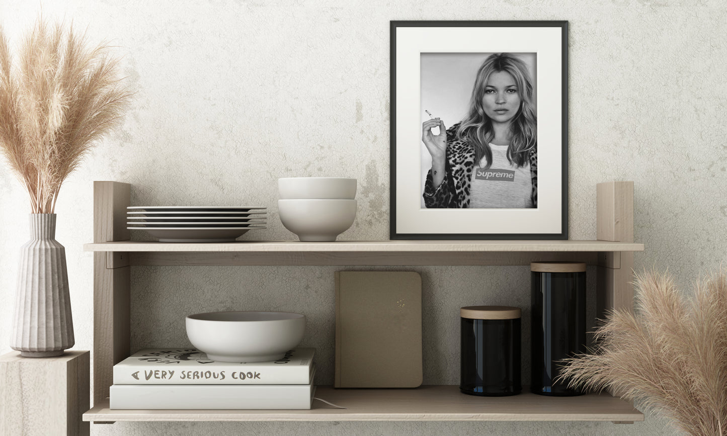Kate Moss Smoking Print