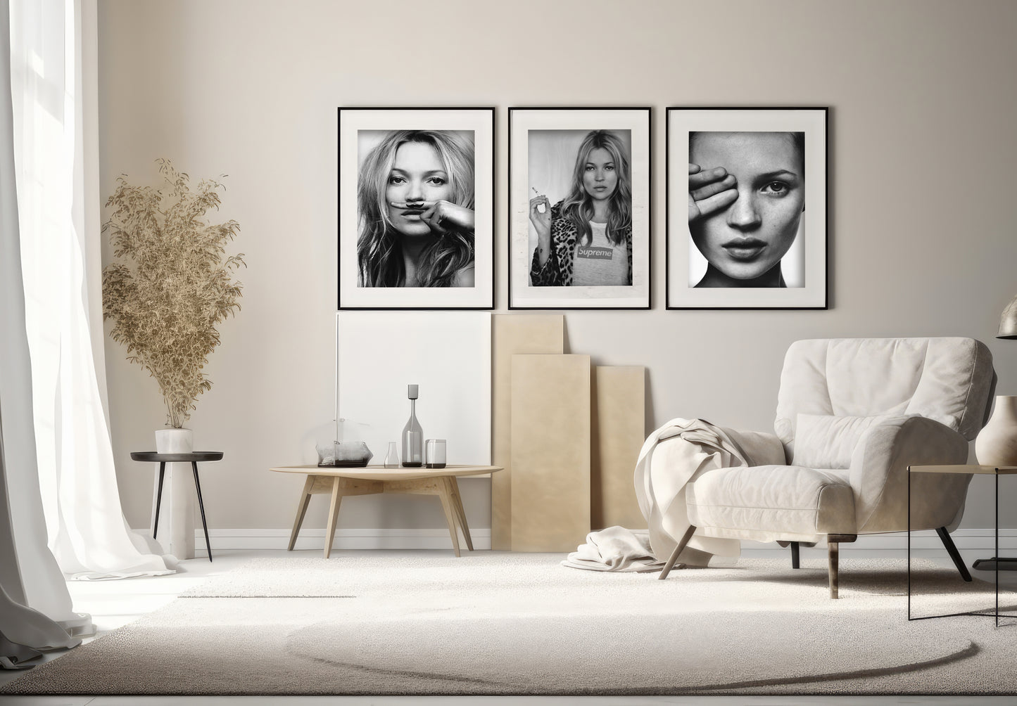 Kate Moss Smoking Print