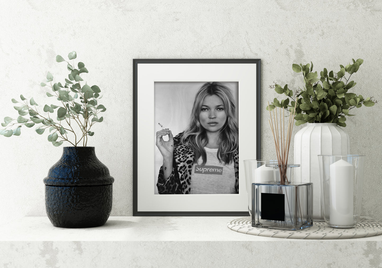 Kate Moss Smoking Print