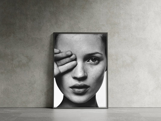 Kate Moss Covered Eye Print